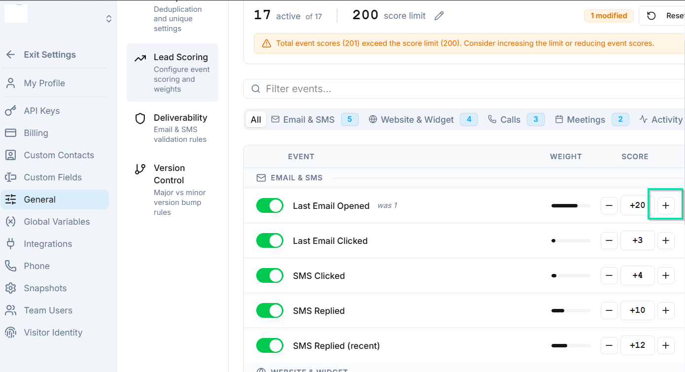 Increase the score